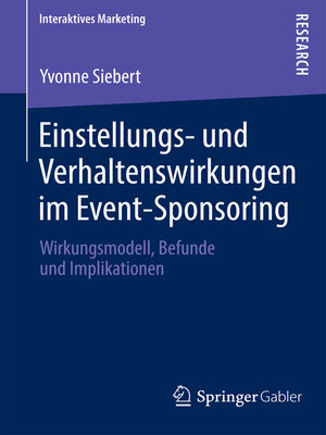 cover image of Einstellungs- und Verhaltenswirkungen im Event-Sponsoring